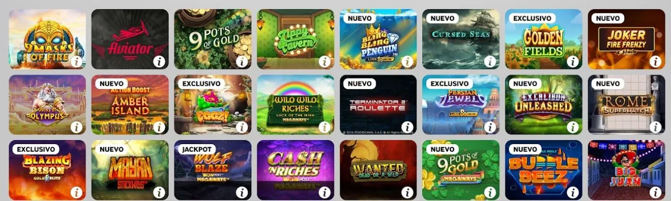 Juegos casinos mínimos