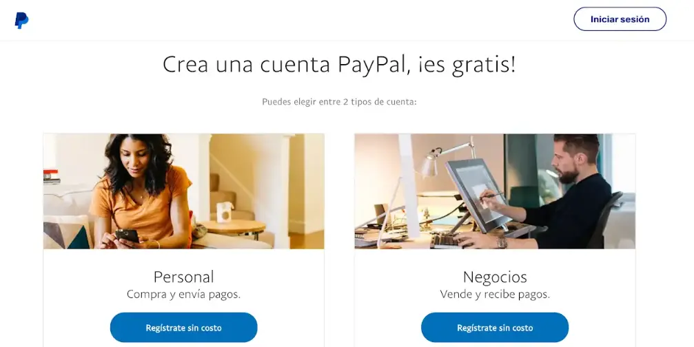 Tipos de cuentas en PayPal Cuentas PayPal