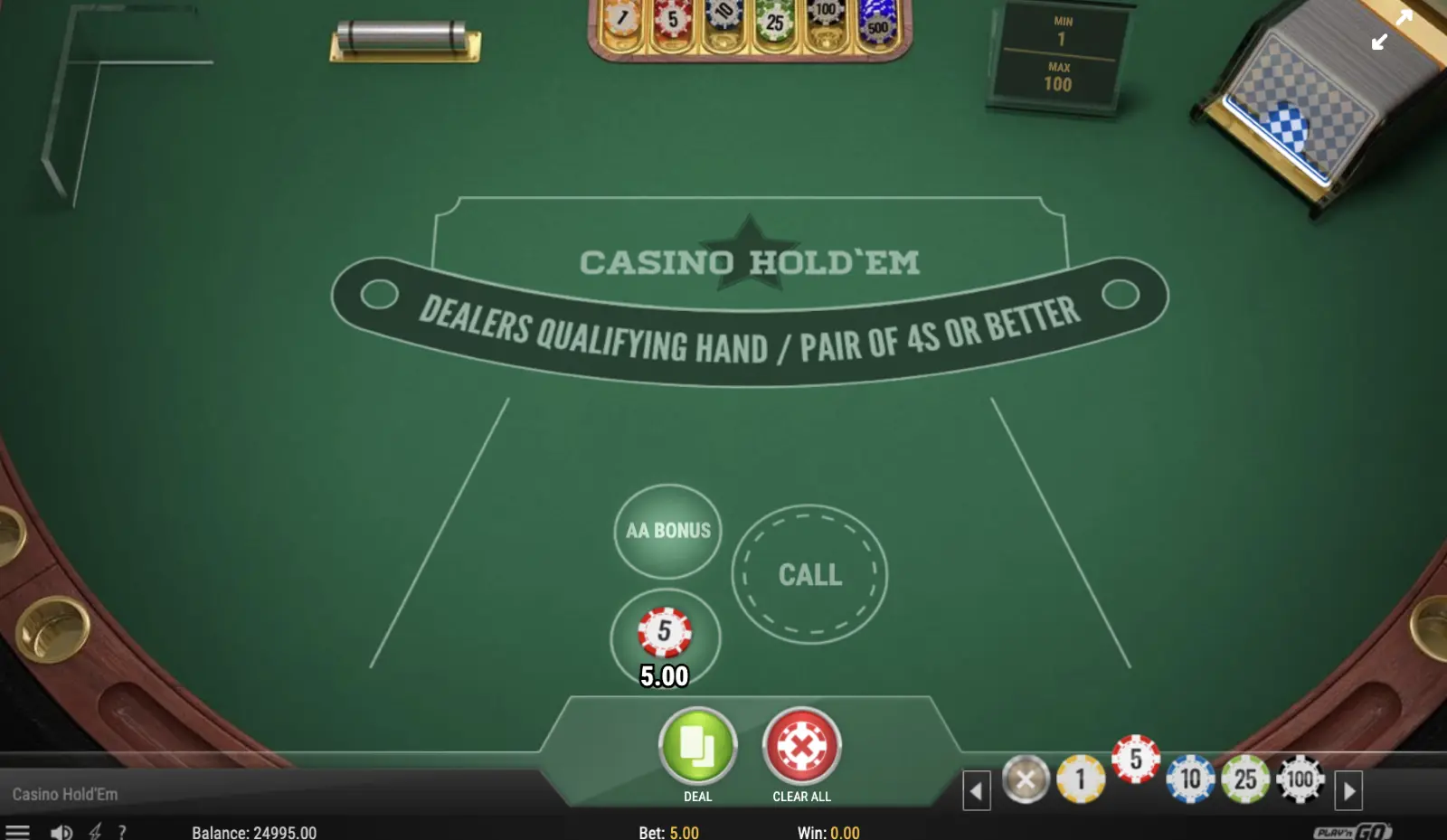 Texas Hold’em modo demo Texas Hold’em demo