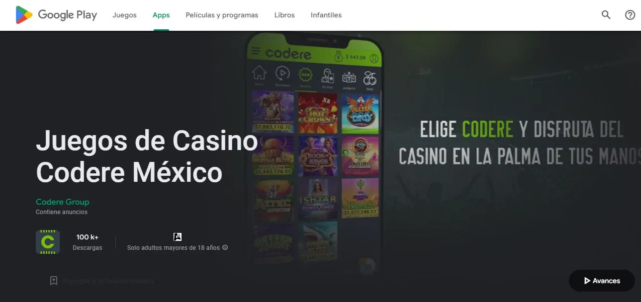Codere app