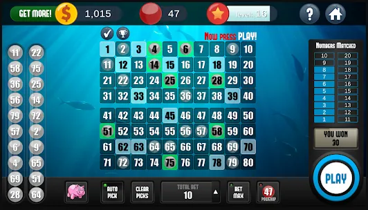 Keno, juego de GooglePlay