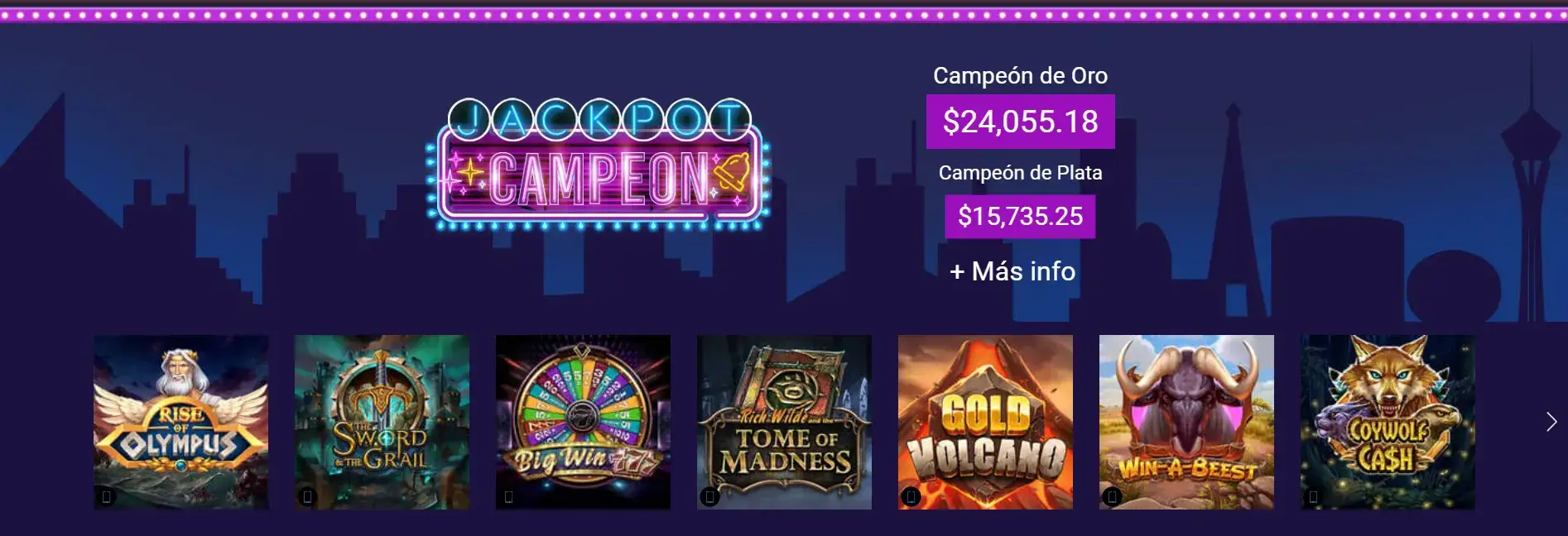 Gana en un bote progresivo o fijo tragamonedas y ganadores