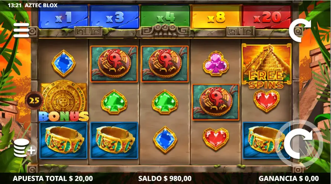 Obtén bonificadores y giros gratis juego de tragamonedas