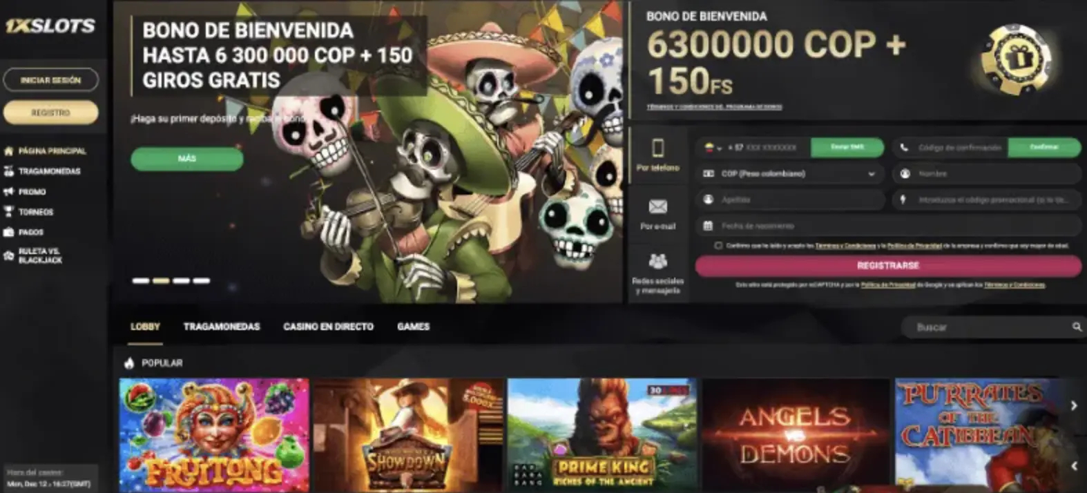 Bono bienvenida 1xSlots